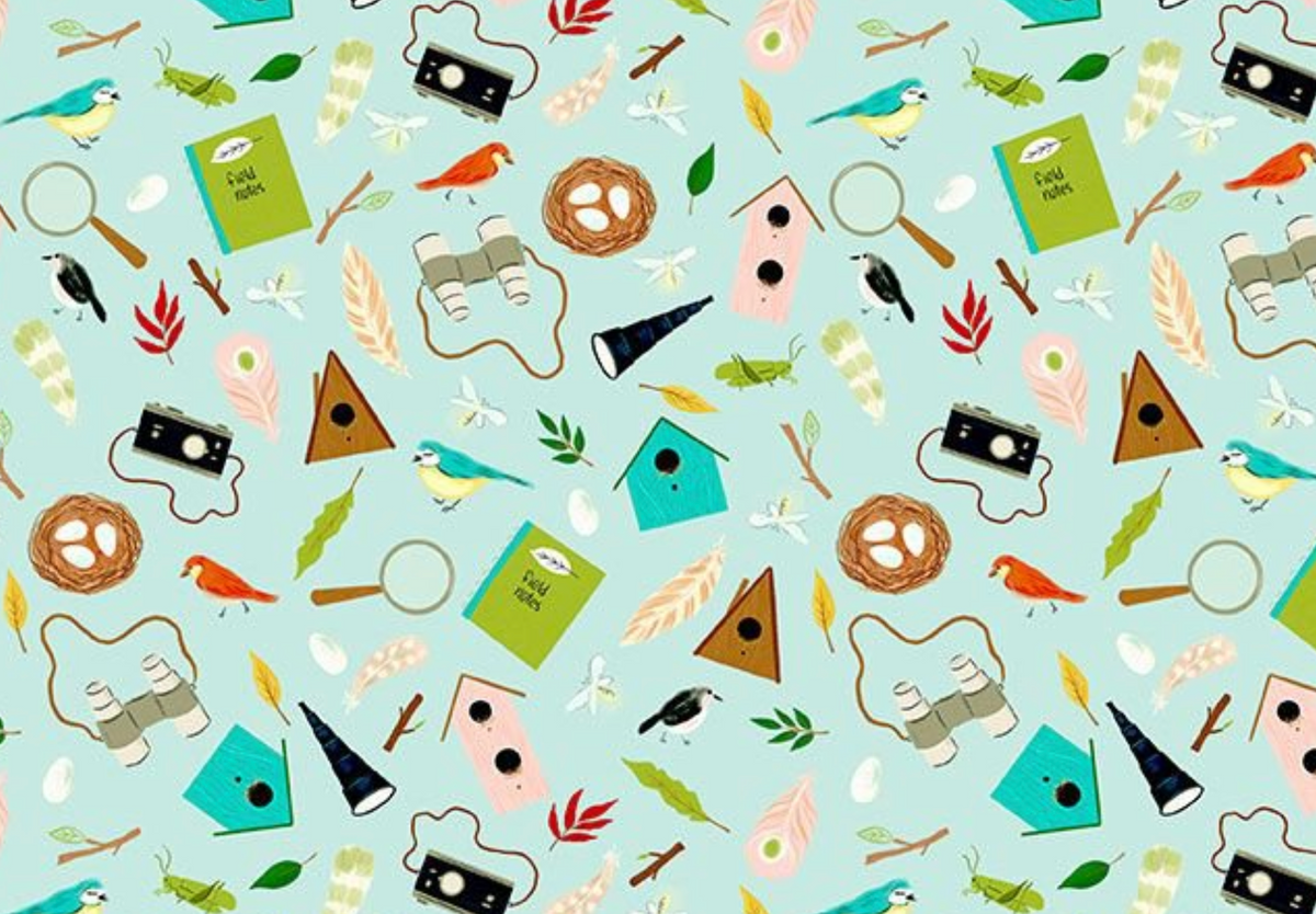 Lake Life AT-CD4595 SKY Camping Icons Alice & Tilly Timeless Treasures Half Yard