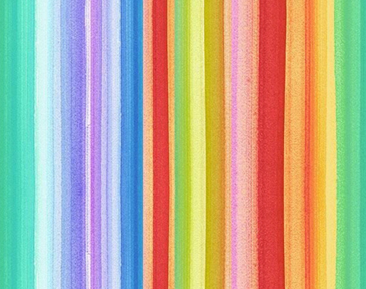 Spring Awakening STRIPE-CD4591 BRIGHT Watercolor Stripe Timeless Treasures Half Yard