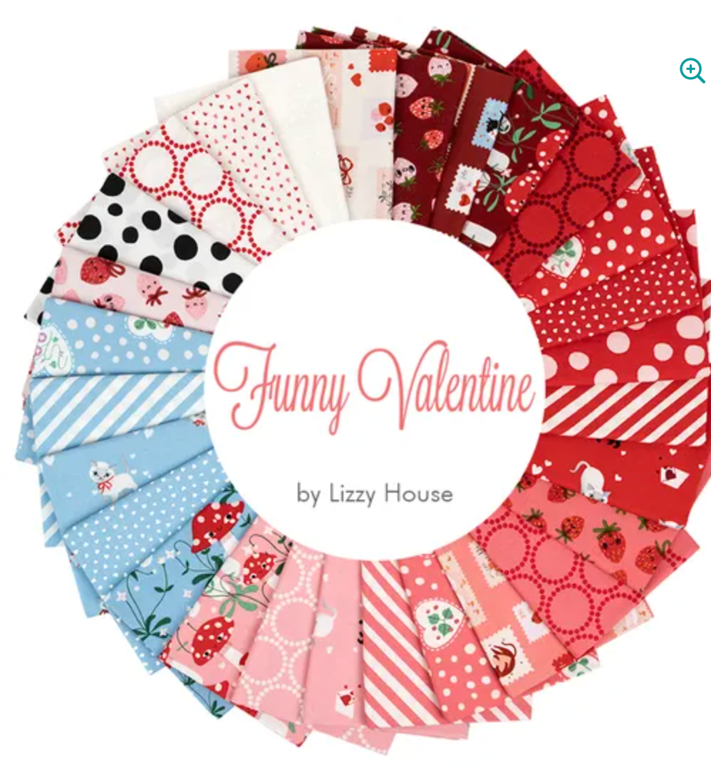 Funny Valentine 2.5" Mini Charm Pack 42 Pieces Lizzy House Moda Fabrics