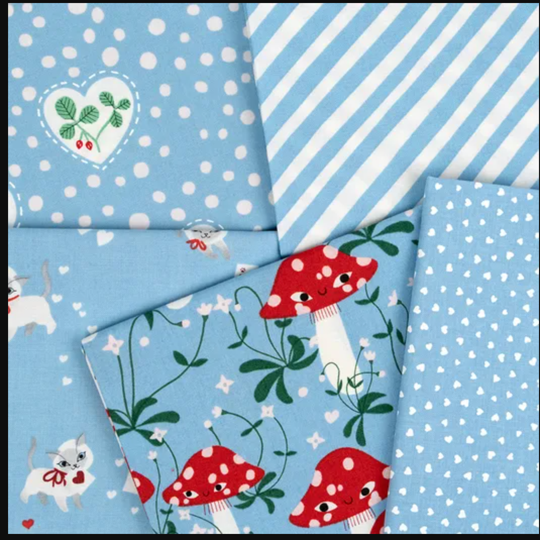 Funny Valentine 2.5" Mini Charm Pack 42 Pieces Lizzy House Moda Fabrics