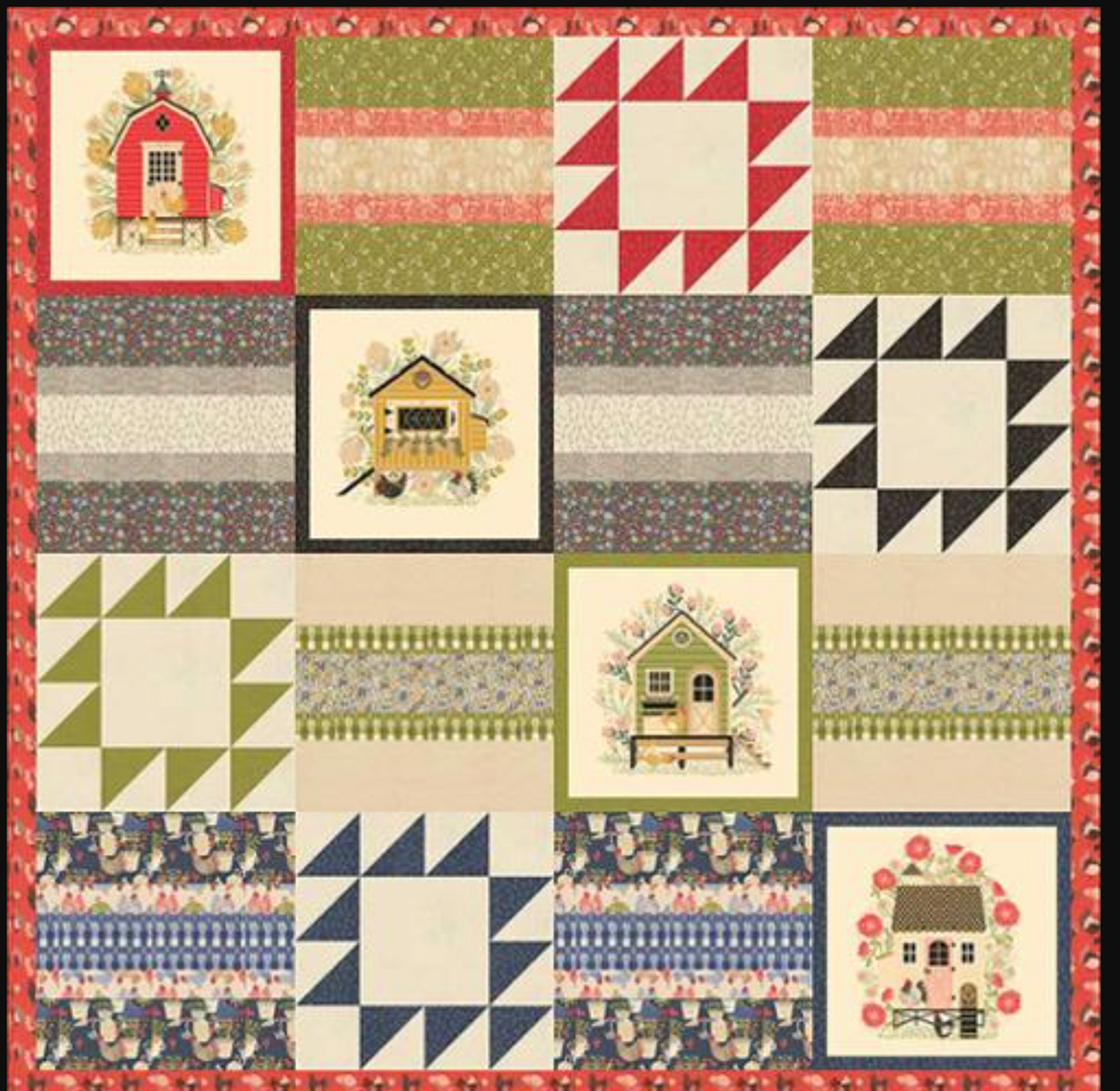 The Henhouse 2.5 Mini Charm Pack by Gingiber Moda