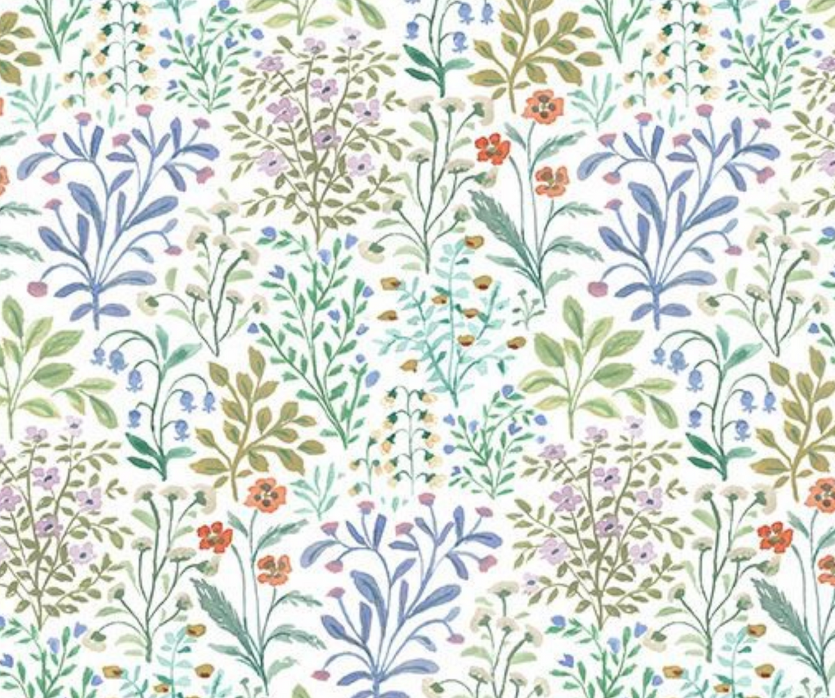 Soak Up The Sun STELLA-DCJ3868 WHITE Storytime Floral Dear Stella Half Yard