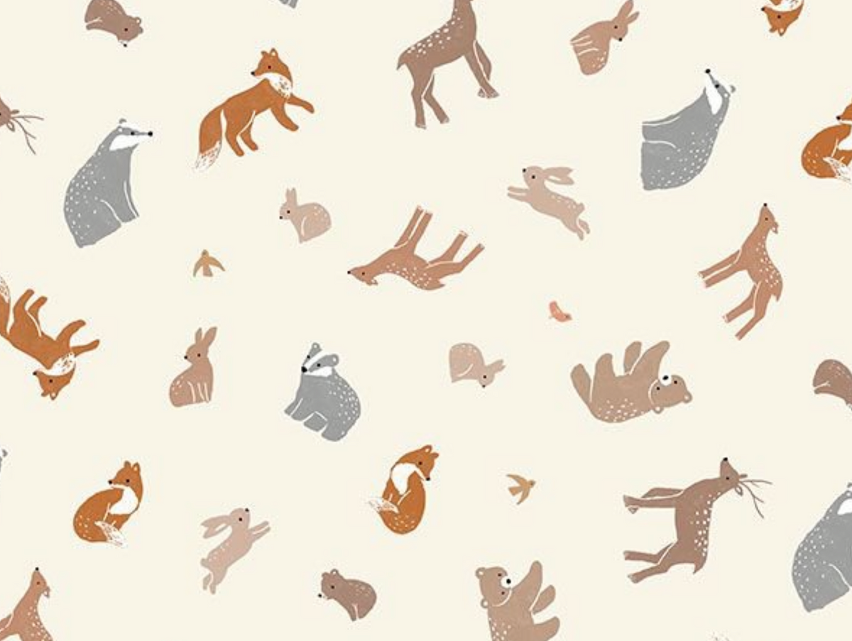 Timber & Tail STELLA-D3850 CREAM Forest Play Dear Stella Half Yard