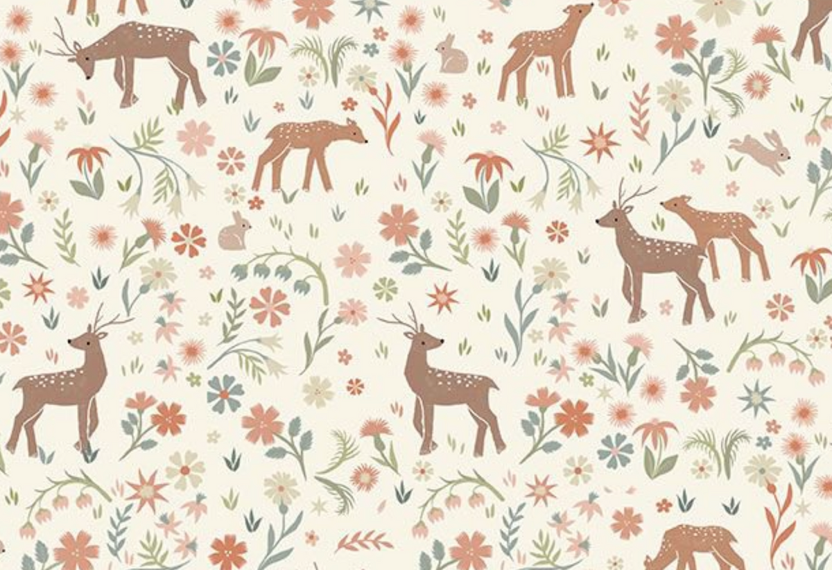 Timber & Tail STELLA-D3858 CREAM Near and Deer Dear Stella Half Yard