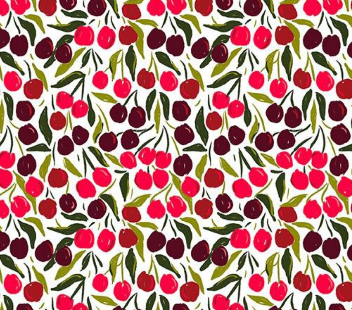 Summer Sparklers STELLA-DCWR3892 WHITE Cherries Dear Stella Half Yard