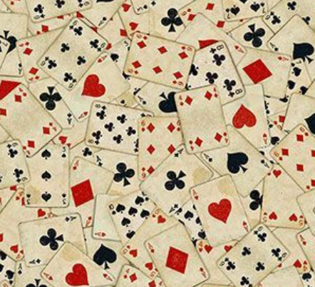 Vintage Playing Card FUN-CD4231 Timeless Treasures Half Yard
