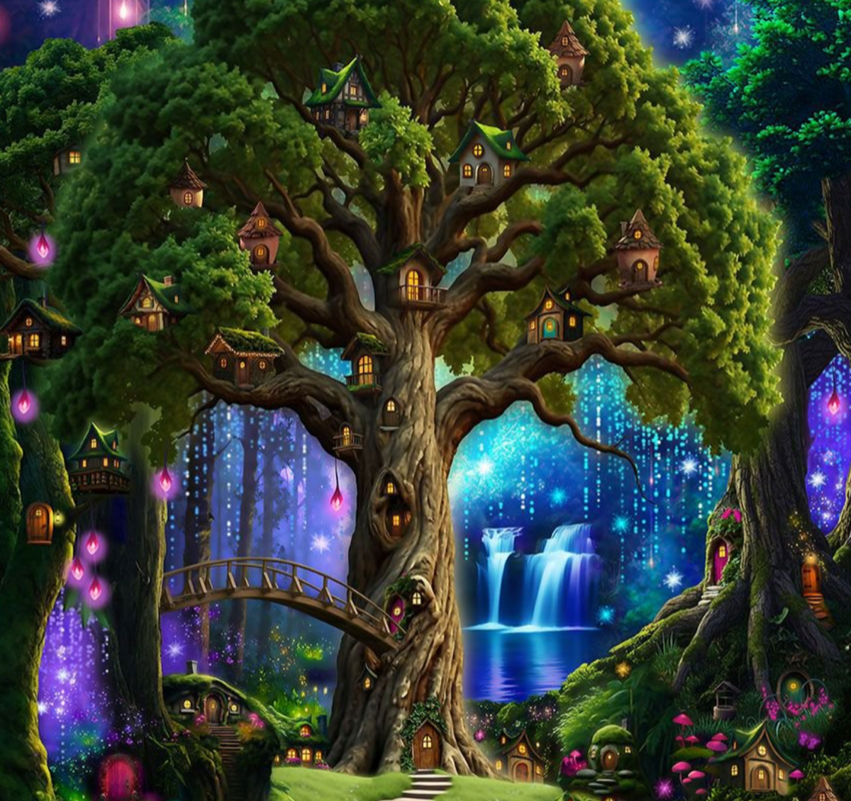 Fairy Forest PANEL-CD4537 MULTI 24" Fairy Forest Panel Timeless Treasures