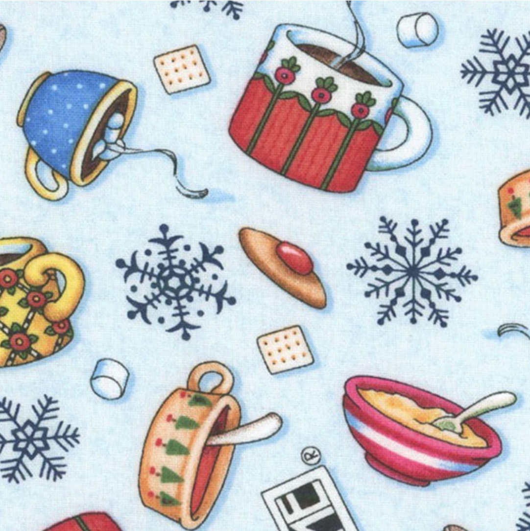 Snow Day PWMY033-MULTI Cozy Cupboard Mary Engelbreit FreeSpirit Half Yard