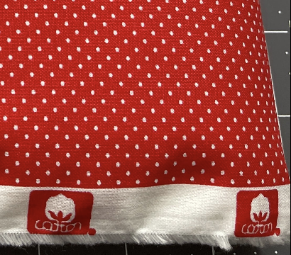 Swiss Dots White on Red 100% Cotton 15 Yard Bolt