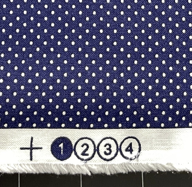 Swiss Dots White on Navy Blue 100% Cotton 15 Yard Bolt