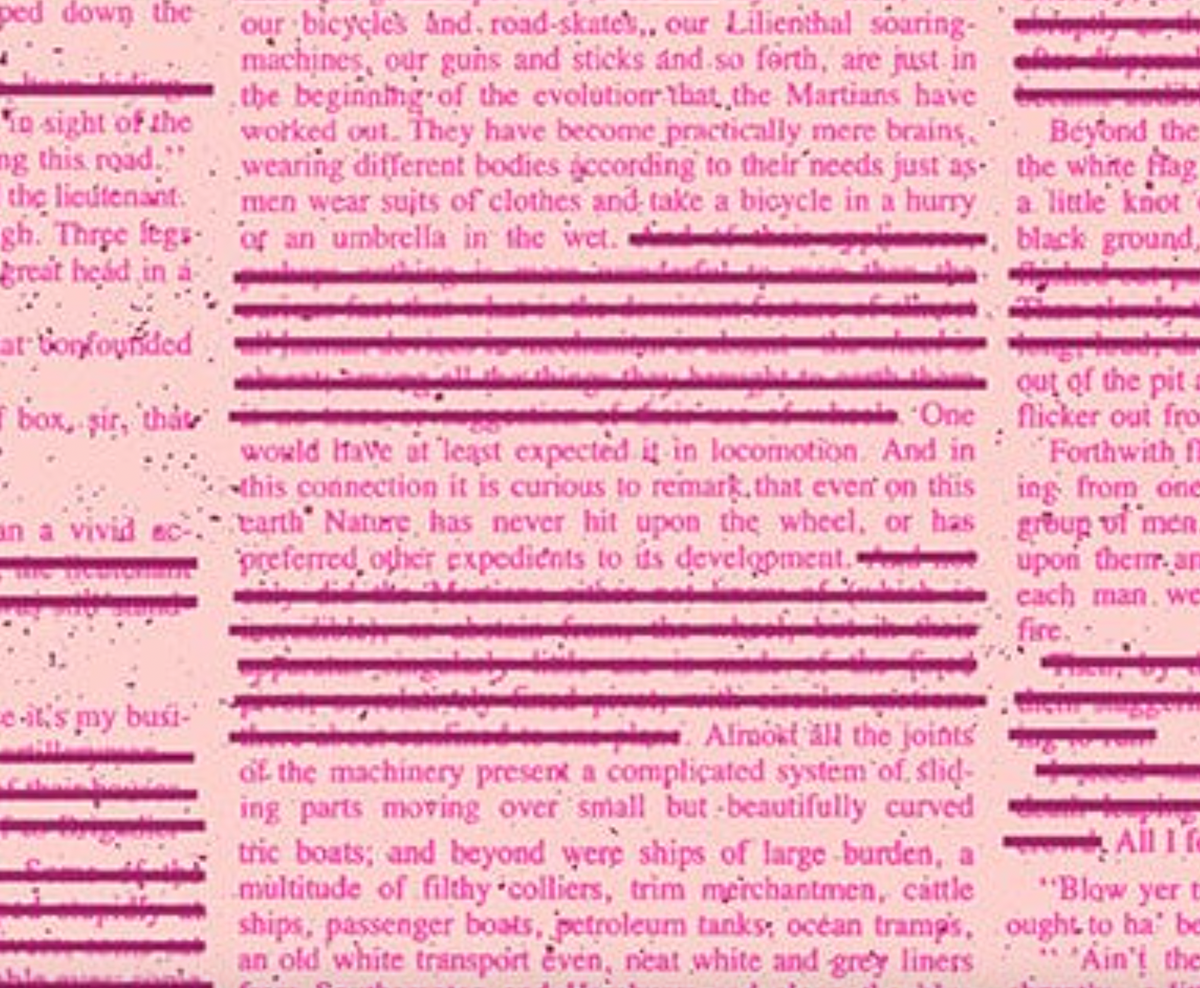 Scrawl A-1213-E Redacted Redux Flush Giucy Giuce Andover Half Yard