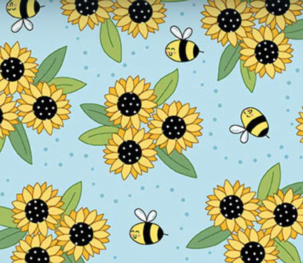 Sunny Honey A-1575-B Sunny Bouquet Blue Amy Latta Andover 11 Yard Bolt
