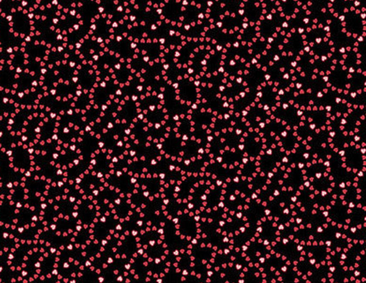 Be Mine A-403-K Heart Tracks Black Andover 15 Yard Bolt