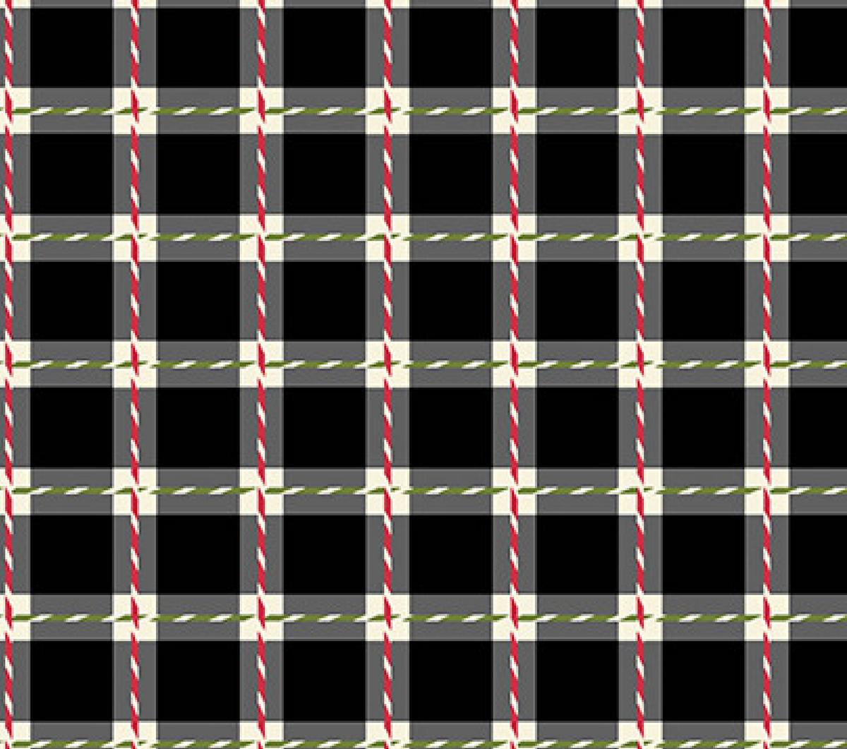 Bird Humbug A-178-K Plaid Midnight Andover Fabric