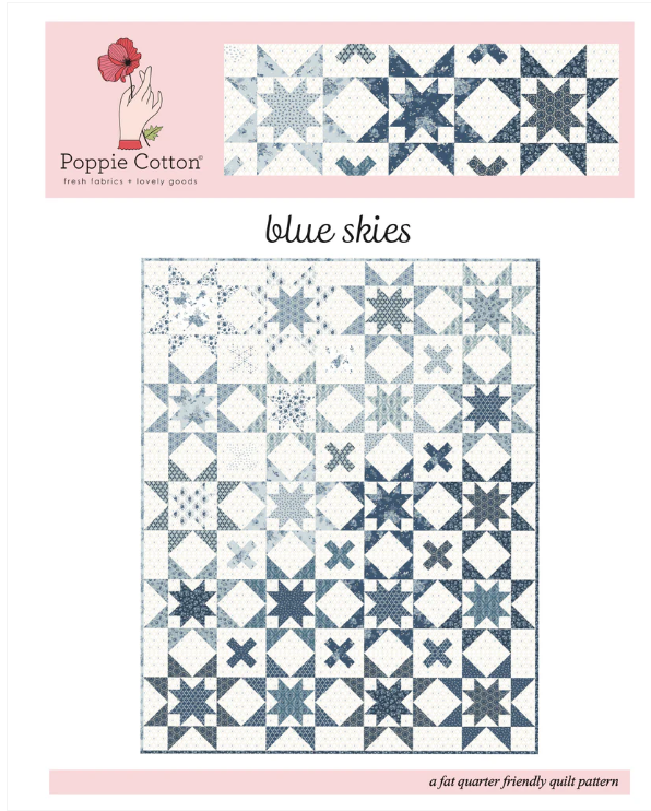 Blue Skys Pattern LB25165 Lakeland Blues  Samantha Walker Poppie Cotton