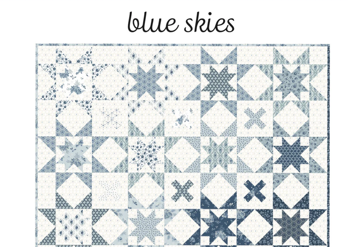 Blue Skys Pattern LB25165 Lakeland Blues  Samantha Walker Poppie Cotton