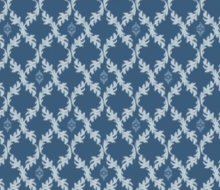 Leafy Diamond Dark LB25808 Lakeland Blues Samantha Walker Poppie Cotton Half Yard
