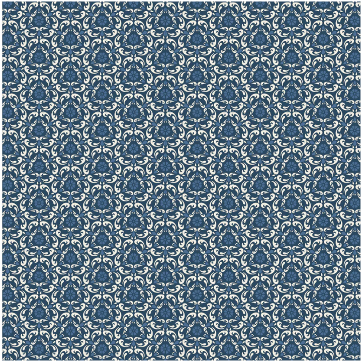 Tri-Damask Dark LB25811 Lakeland Blues Samantha Walker Poppie Cotton Half Yard