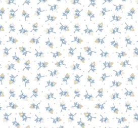 Rosebud Toss Light LB25816 Lakeland Blues Samantha Walker Poppie Cotton Half Yard