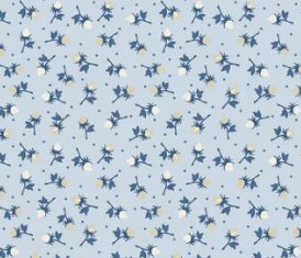 Rosebud Toss Medium LB25818 Lakeland Blues Samantha Walker Poppie Cotton Half Yard