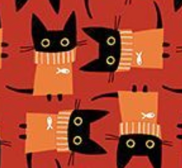 Leezaworks Bok Bok Meow RUST Nigel's Jumper STELLA-DLW3695 Dear Stella Half Yard