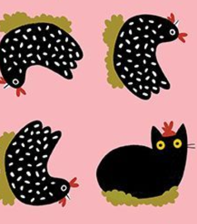 Leezaworks Bok Bok Meow CONCH Nest Impawster STELLA-DLW3701 Dear Stella Half Yard