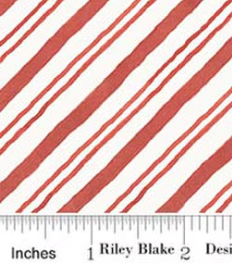 Holiday Spirit C17465-RED Stripes Red Lisa Audit Riley Blake Half Yard