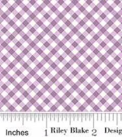 Bee Ginghams C12555-PLUM Rebecca Plum Lori Holt Riley Blake Half Yard