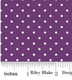 Swiss Dot C670-EGGPLANT Eggplant Riley Blake Half Yard