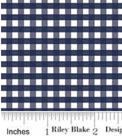 1/8" Gingham Navy C440-21 NAVY Riley Blake Half Yard