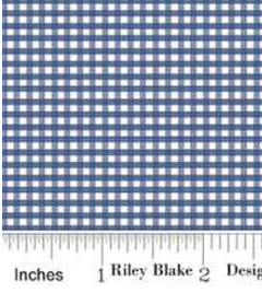 Micro Gingham C455-DENIM Denim Riley Blake Half Yard