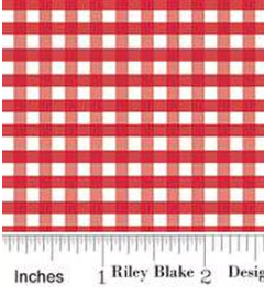 1/8" Gingham Red C440-80 RED Riley Blake Half Yard