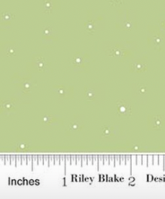 Dapple Dot Honeydew C640-HONEYDEW Riley Blake Half Yard