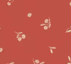 Novella Dainty Sprig Toss Deep Plum (RED) NOVE6400 DP  Sally Barlow P&B Textiles Half Yard