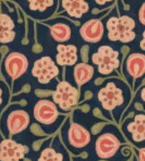 Novella Packed Floral Navy NOVE6398 N Sally Barlow P&B Textiles  Half Yard