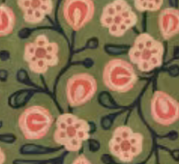 Novella Packed Floral Dark Green NOVE6398 DG  Sally Barlow P&B Textiles Half Yard