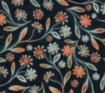 Novella Antiqued Vine Navy NOVE6397 N Sally Barlow P&B Textiles  Half Yard