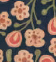 Novella Packed Floral Navy NOVE6398 N Sally Barlow P&B Textiles  Half Yard