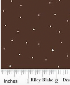 Dapple Dot Brownie C640-BROWNIE Riley Blake Half Yard