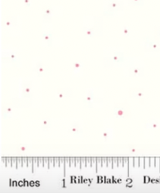 Dapple Dot Peony C645-PEONY on Off White Riley Blake Half Yard