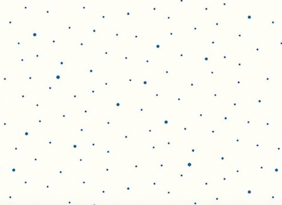 Dapple Dot Denim C645-DENIM on Off White Riley Blake Half Yard