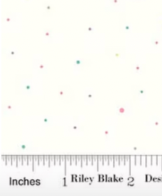 Dapple Dot Pastel C645-PASTEL on Off White Riley Blake Half Yard