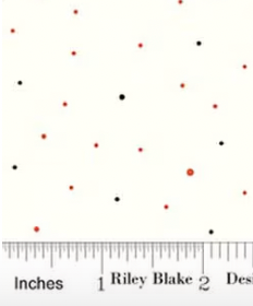 Dapple Dot Halloween C645-HALLOWEEN on Off White Riley Blake Half Yard