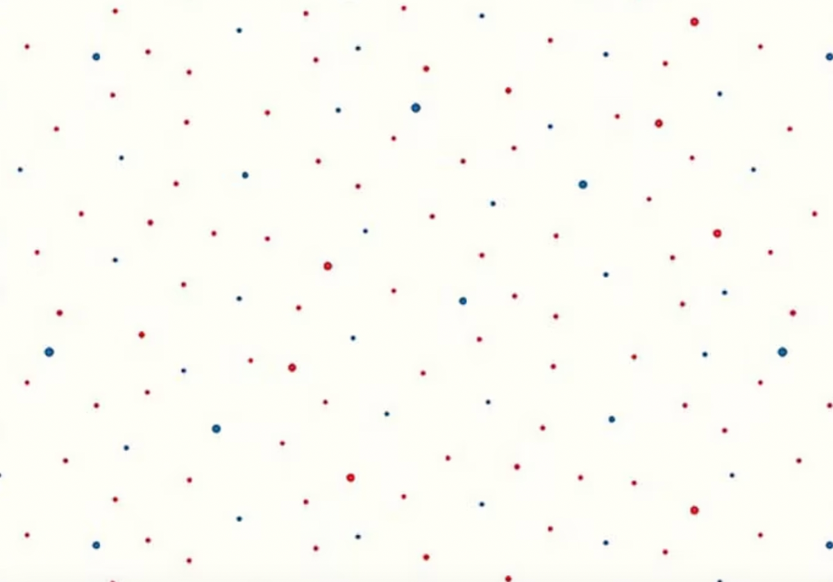 Dapple Dot Patriotic C645-PATRIOTIC on Off White Riley Blake Half Yard