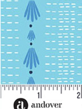 Friday Night A-1561-B Glow Azure Karen Lewis Andover 15 Yard Bolt