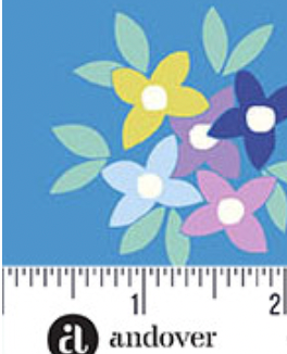 Friday Night A-1559-B Posy Grande Peacock Karen Lewis Andover 14 Yard Bolt