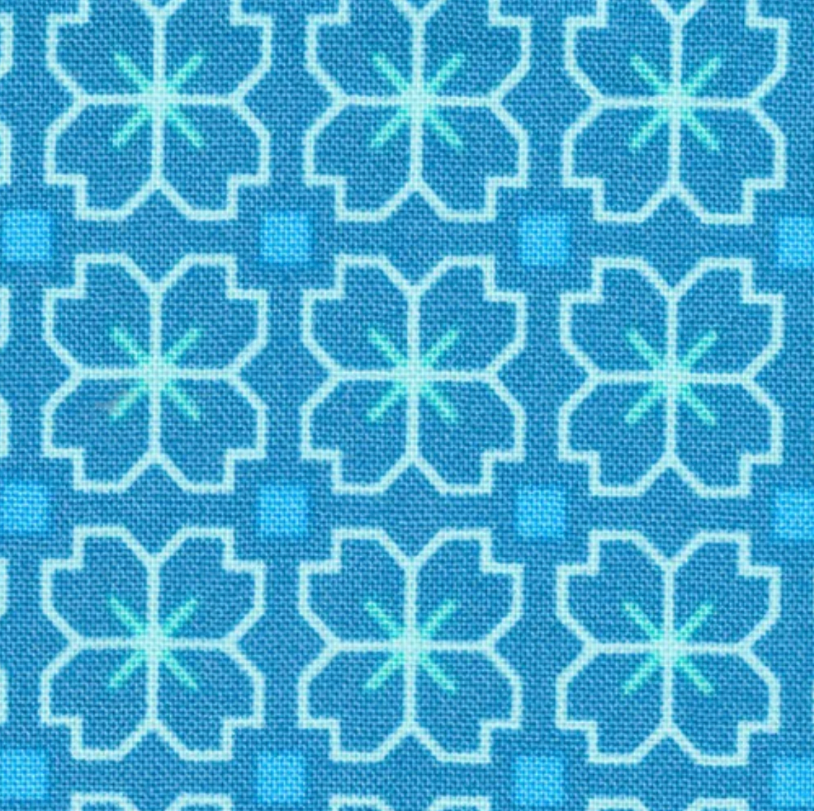 Color Pop Playground A-1696-T Pixel Petals Reef KP Creates Andover Half Yard