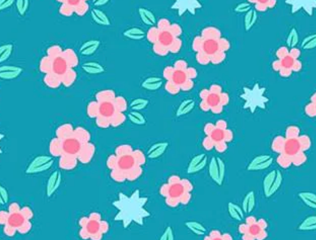 Color Pop Playground A-1694-T Starry Blooms Slate Blue KP Creates Andover Half Yard