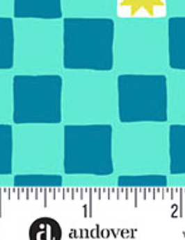 Color Pop Playground A-1699-T Twinkle Tiles Reef KP Creates Andover Half Yard