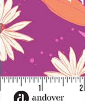 Petals and Stitches A-1566-P Fandango Echinacea Andover Half Yard